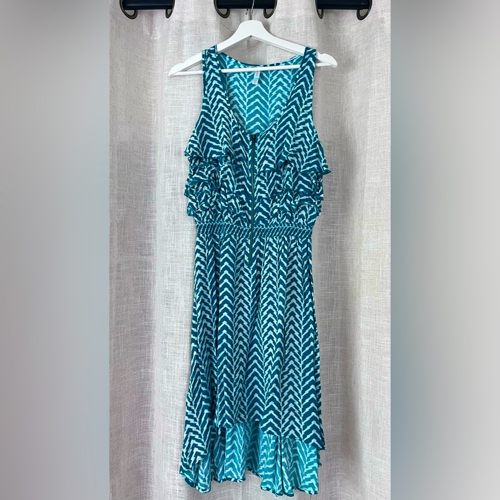 Xhileration Zipper front hi-low dress